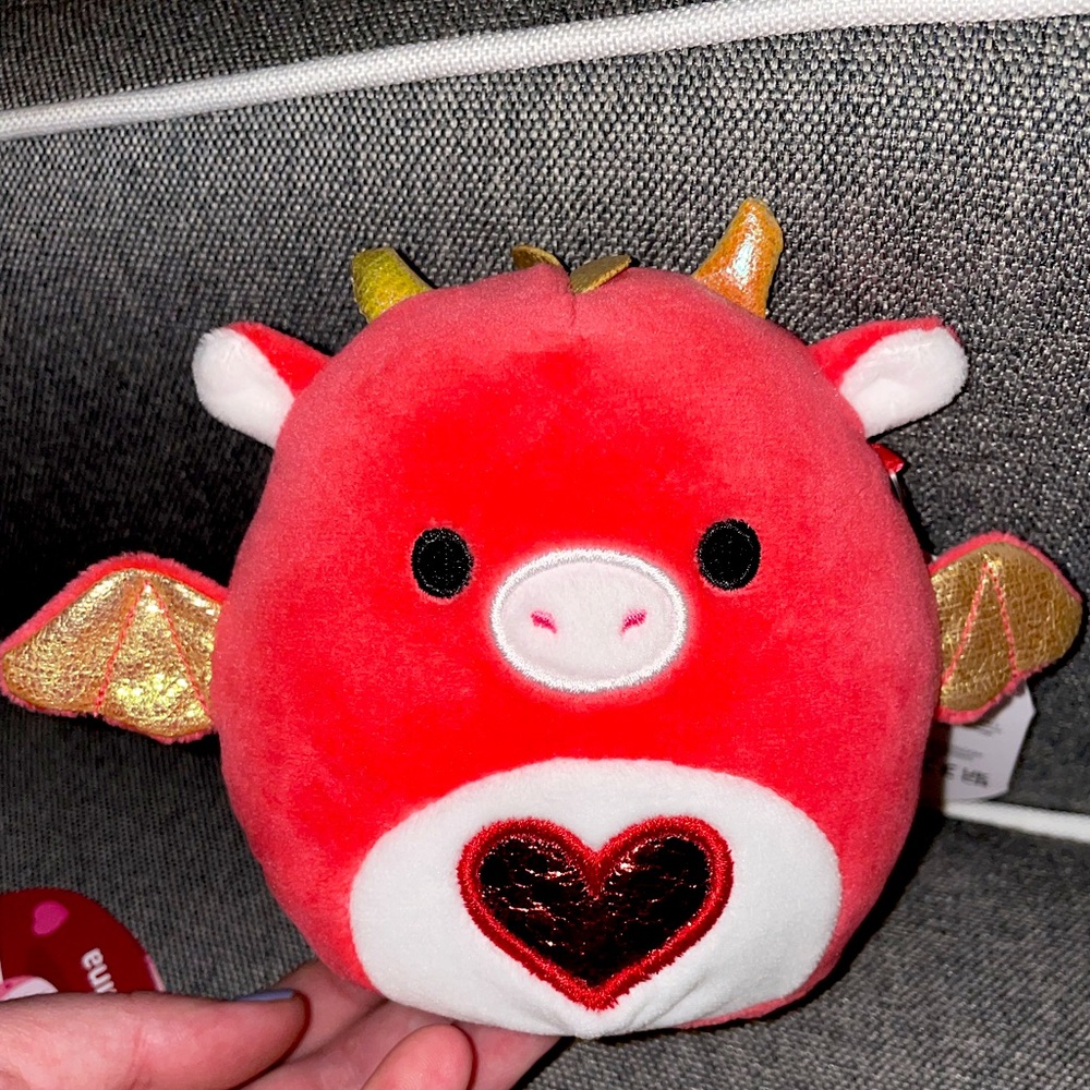 Squishmallow Baiden The Dragon (4.5in) Valentine's Squad - NWT HTF